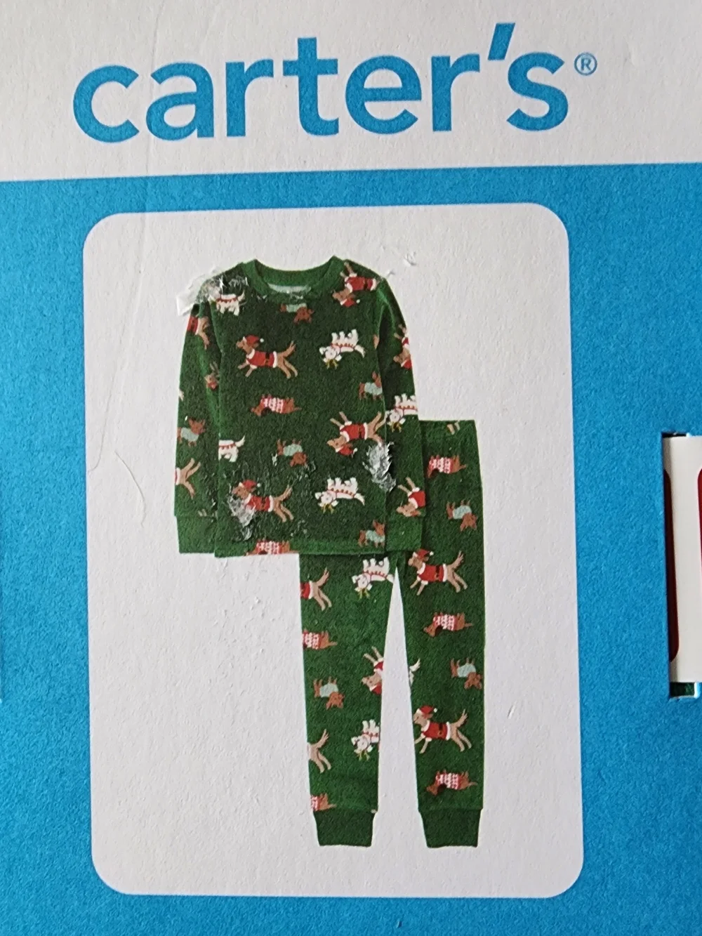 Carter's Kids Green Holiday 2pc PJ Bottoms